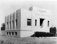 KGEI building in Belmont